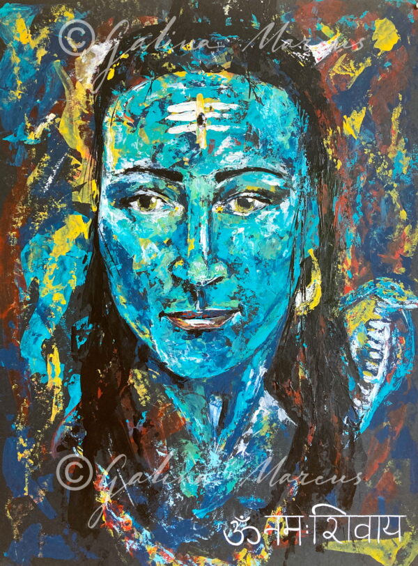 Om Namah Shivaya original painting acrylic on paper